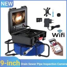 Telecamera fognaria 9" telecamera ispezione tubi impermeabile WiFi contatore DVR video