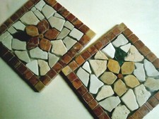 Inserti Rosone Fiore Mosaico 10x10cm Marmo Rivestimento. Guarda i vari disegni!