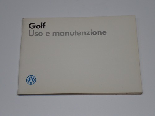 Volkswagen golf libretto uso - golf,