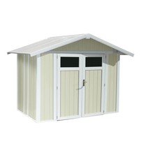 CASETTA DA GIARDINO IN PVC GROSFILLEX "UTILITY 5" GRIGIO-VERDE E BIANCO 295X2...