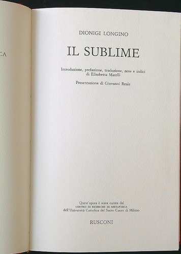 Sublime longino dionigi - il,