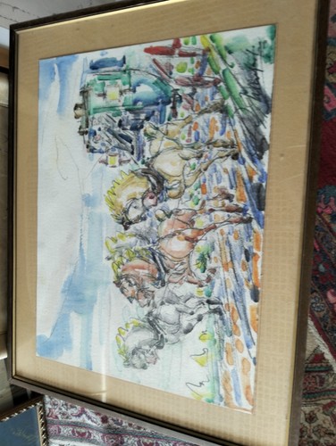 Acquarello carrozza con - acquarello,