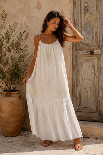 Abito lungo donna - lungo, bianco