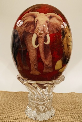 Uovo struzzo decoupage - uovo, di