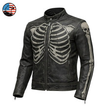 Giacca biker uomo invecchiata