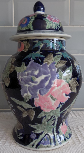Vaso grande vintage dipinto - , a