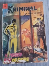 KRIMINAL  ORIGINALE N. 3  EDIZIONE CORNO  AUT.  N.6235 STATO OTTIMO