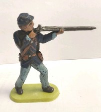 Soldatino cromoplasto Tipo Landi anni 60  Nordista con Fucile 