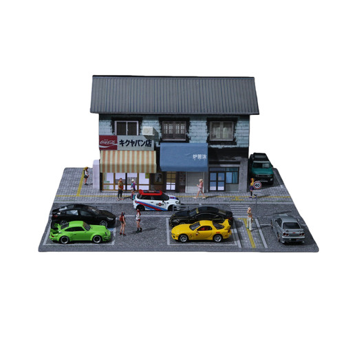 Diorama auto garage - 1:64,