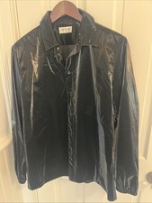 Camicia nera lucida di Saint Laurent Paris