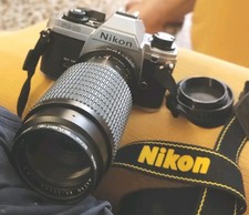 Nikon FG 20 Reflex Macro Zoom 80/205mm.F4,5 Analogica Come Nuova.Tracolla.Filtro