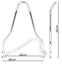 SCHIENALINO SISSY BAR ARCHETTO LARGO CROMATO UNIVERSALE MOTO CUSTOM YAMAHA HD