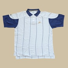 Nike Supreme Court Courier Polo Shirt Size M 90s vintage Tennis Blue White