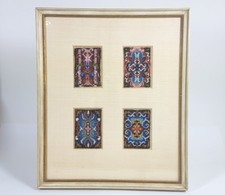 Quadri Vertreter- Motivo Telaio Ricamo/Perline Ricamate Um 1850 - 1900 AL378