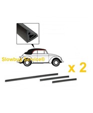 VW MAGGIOLINO BEETLE CABRIO 8.64- GUARNIZIONI CAPOTE SIDE WINDOW TO TOP SEALS