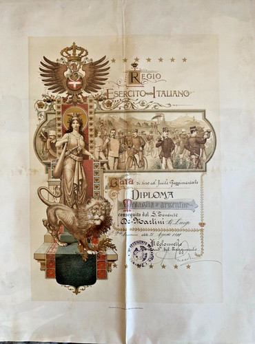 Attestato diploma med argento - med.,