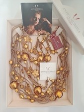 Completo Collana, bracciale e Orecchini con foglio d'oro 24 k. Antica Murrina.