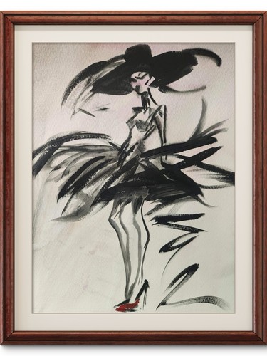 Dama astratta nero moderno - in,