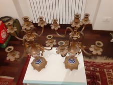 Coppia di candelabri bronzo