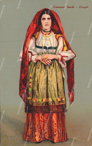 De13 cartolina costumi - costumi, sardi