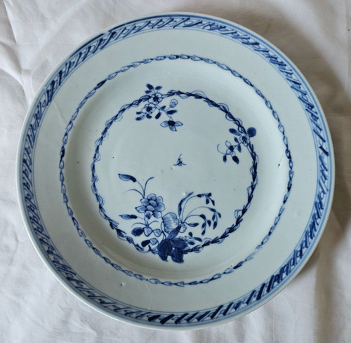 Antico piatto cinese - cinese, blu