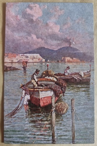 Napoli vesuvio con barche - con,