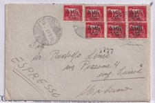 1947 -5 L.  AMG-VG SU LETTERA ESPRESSO VACCARI