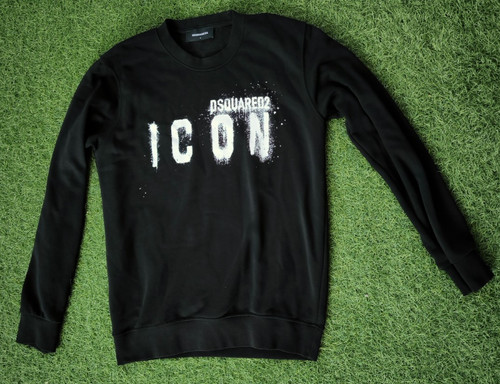 Felpa nera dsquared2 icon - felpa,