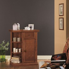 MOBILE PORTA TELEFONO COMODINO, NOCE ARTE POVERA 60x32x70 h