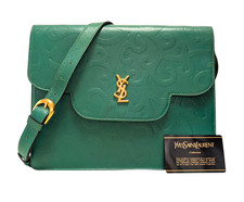 *Rara* Borsa a tracolla Yves Saint Laurent pelle arabesca verde YSL