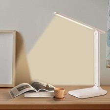 Lampada da scrivania LED pieghevole Ricarica USB con 3 livelli di luce Touch Eye