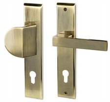 Set maniglia porta patina retrò scudo lungo esterno porta loft maniglia sinistra maniglia moderna