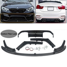PER BMW M3 M4 F80 F82 F83 SPOILER ANTERIORE LABBRO SPLITTER + KIT CORPO DIFFUSORE POSTERIORE