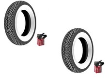 Coppia Gomme Kenda fascia bianca 3.00-10 + Camera d'aria Piaggio Vespa 50 Rush