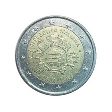 Moneta RARA commemorativa da collezione 2 Euro REPUBBLICA ITALIANA 2002-2012 