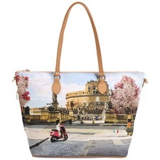 YNot shopping bag borsa a spalla stampa Roman Holidays YES397S4 Saldi -50