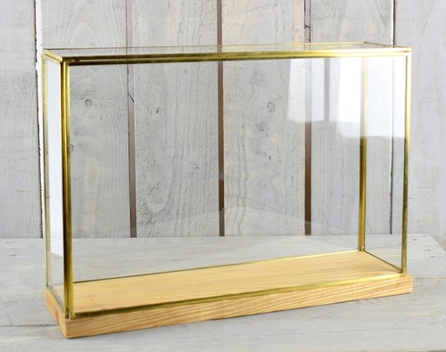 Vetrina vetro ottone con - vetro, e
