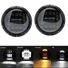 2 FARI LED 7" POLLICI H4 PER