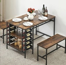 Table and Bench Set (4
