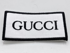 GUCCI NUOVO RICAMATO CUCITO SU NOME TOPPA ETICHETTA 2t X 4w