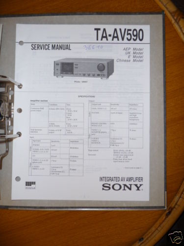 Manuale servizio sony - servizio,