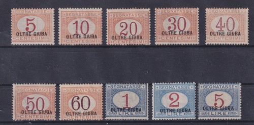 1925 oltre giuba - giuba, segnatasse