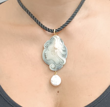 Collana donna cammeo pendente