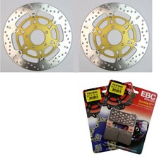 SI ADATTA SUZUKI GSXR 600 K4/K5 2004-2005 EBC DISCO ANTERIORE & PASTIGLIE FRENO MD3104X FA379HH