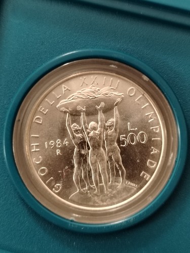 500 lire argento 1984 xxiii - 500,