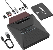 Alxum Unità CD DVD HDD Sata SD microSD esterna, masterizzatore portatile USB 3.0