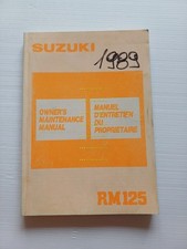 Suzuki RM 125 1988-89 Cross manuale uso manutenzione originale