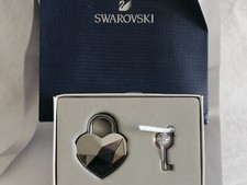 Swarovski cuore lucchetto con chiave portachiavi scatola e sacchetto idea regalo