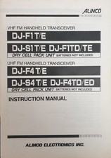 MANUALE ISTRUZIONI SCHEMA RICETRASMETTITORE ALINCO DJ-F1TE/E DJ-S1T/E DJ-F4T/E