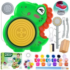 Set di Ceramica per Bambini Mini tornio Elettrico con Argilla Colori Strumenti e